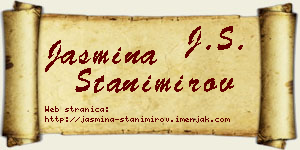 Jasmina Stanimirov vizit kartica